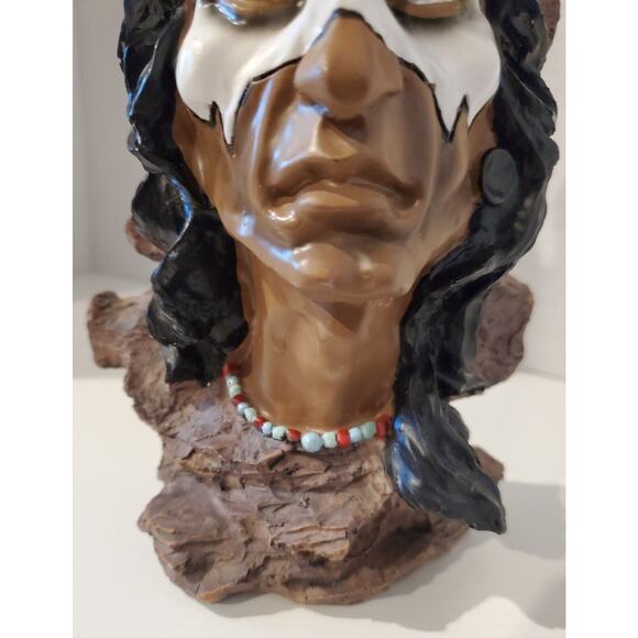 Native American Indian Bust 8 Inches Tall - Picture 3 of 10